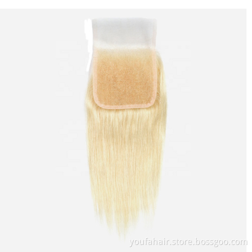 Wholesale 10A Brazilian Human Virgin Hair 613 Blonde HD Lace Closure Cuticle Aligned Straight 4x4 Transparent Swiss Lace Frontal